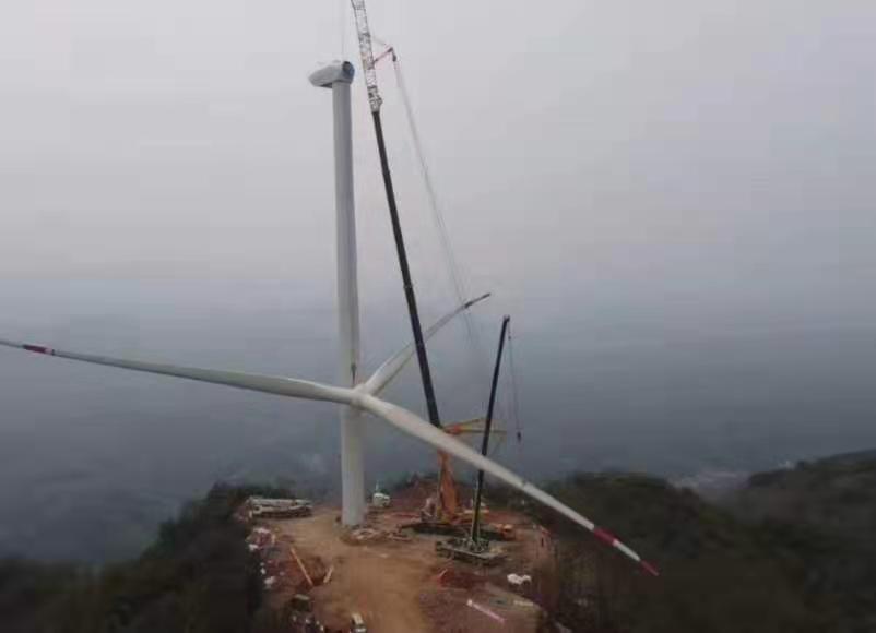 湖北鹹安白雲山100MW風力發電項目